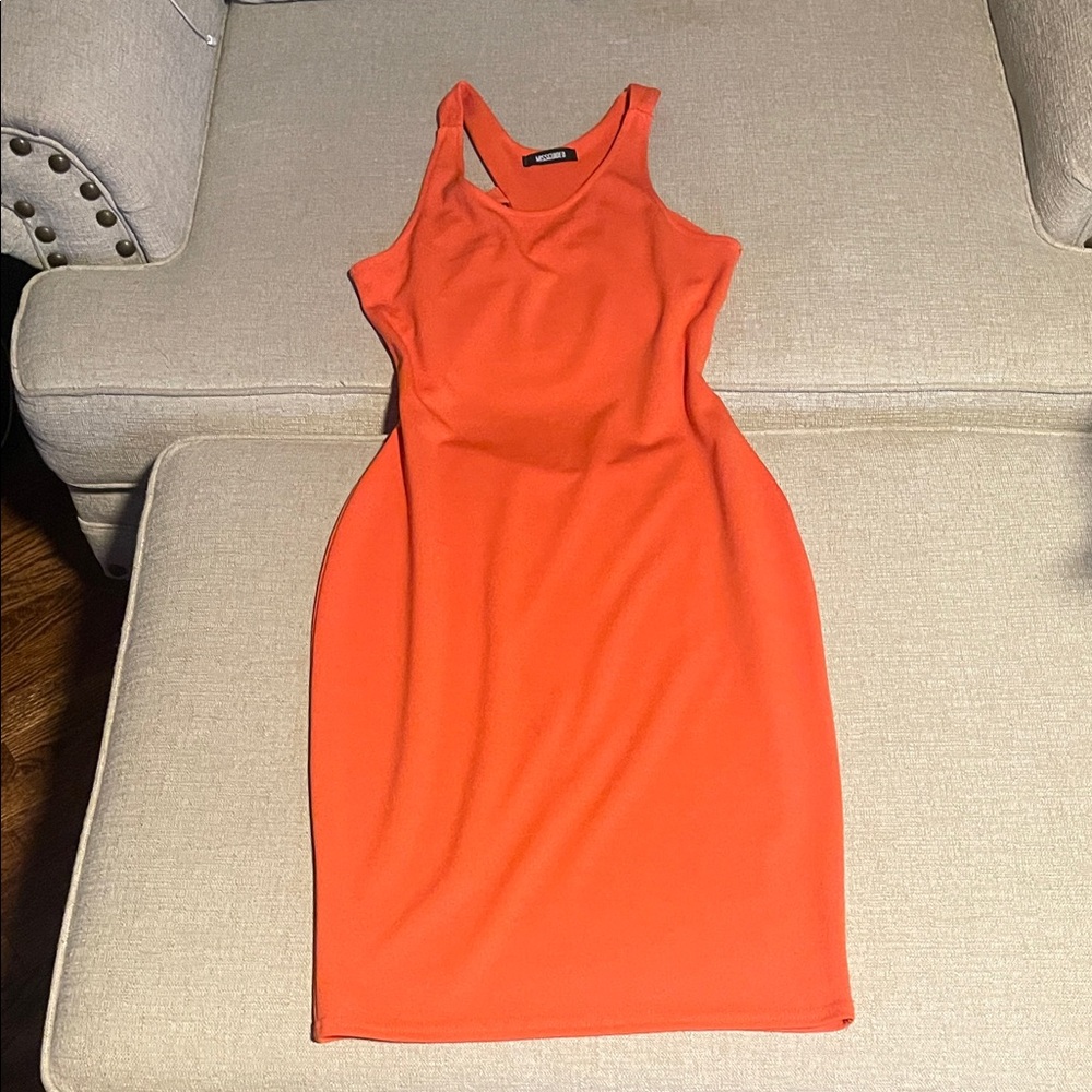 Sleeveless Orange Dress